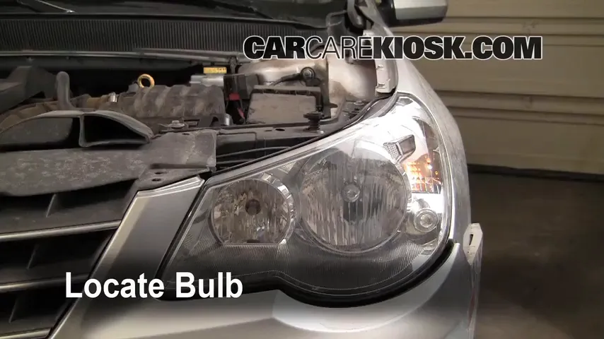 2007 Chrysler Sebring Limited 2.4L 4 Cyl. Lights Headlight (replace bulb)